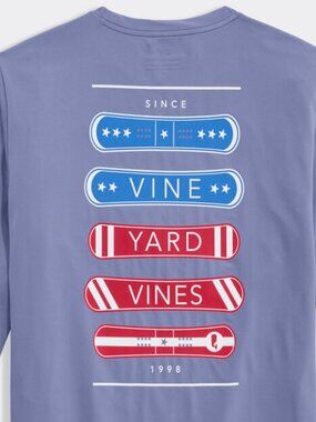 Vineyard Vines Performance LS Tee XL Blue USA Graphic NWT Sealed